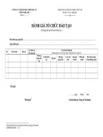 Mẫu Đánh giá tổ chức khóa học