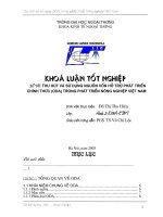 Thu hút và sử dụng nguồn vốn hỗ trợ chính thức trong phát triển Nông nghiệp Việt Nam.doc