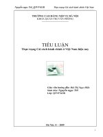 Thực trạng cải cách hành chính ở Việt Nam hiện nay.doc