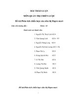 Phân tích chiến lược của siêu thị Hapro mart