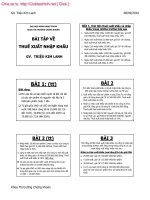 Bài tập thuế - không lời giải