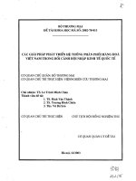 Các giải pháp phát triển hệ thống phân phối hàng hóa Việt Nam trong bối cảnh hội nhập kinh tế quốc tế