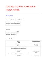 Tài liệu hộp số xe ô tô FORD FOCUS và FORD FIESTA