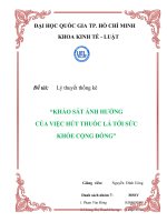 Khảo sát ảnh hưởng của việc hút thuốc lá tới sức khỏe cộng đồng.doc