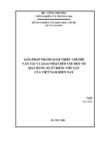 Giải pháp nhằm giảm thiểu chi phí vận tải và giao nhận đối với một số mặt hàng xuất khẩu chủ lực của Việt Nam hiện nay.pdf
