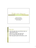 Tài liệu bài giảng về thuật toán nâng cao