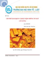 CHI PHÍ GIAO DỊCH VÀ KHÁI NIỆM THÔNG TIN BẤT CÂN XỨNG (1)