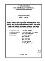 Nghiên cứu tác động ảnh hưởng của hàng rào kỹ thuật thương mại (TBT) Nhật Bản đối với xuất khẩu hàng nông, lâm, thủy sản của Việt Nam và giải pháp khắc phục.pdf