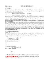 Chương 6: Động hóa học