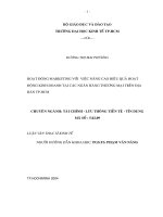 Hoạt động Marketing với việc nâng cao hiệu quả hoạt động kinh doanh tại các Ngân hàng thương mại trên địa bàn TP.HCM