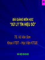 Bài giảng xử lí tín hiệu số - Chương 1