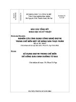 Nghiên cứu ứng dụng công nghệ enzim trong chế biến đồ uống