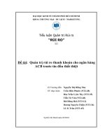 Quản trị rủi ro thanh khoản cho ngân hàng ACB trước tin đồn thất thiệt.doc