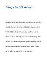 Bảng cân đối kế toán