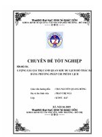 Lượng giá giá trị cảnh quan khu du lịch hồ thác bà bằng phương pháp chi phí du lịch