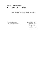 độc tính của solanine trong khoai tây