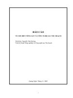  Chế biến nông sản và công nghệ sau thu hoạch