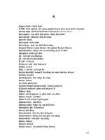 Từ điển sinh học anh việt - K