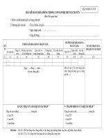 Mẫu 6 - Bản kê hàng hoá đóng trong container trung chuyển