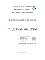 Thực phẩm giàu kẽm