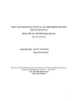 VIỆT NAM THAM GIA WTO VÀ CÁC HIỆP ĐỊNH THƯƠNG MẠI TỰ DO (FTA) Hàm ý đối với xuất khẩu hàng dệt may.doc