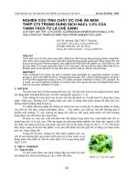 Nghiên cứu tính chất ức chế ăn mòn thép ct3 trong dung dịch nacl 3,5% của tanin tách từ lá chè xanh