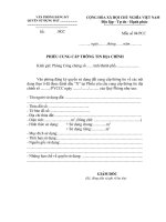 Phiếu cung cấp thông tin địa chính