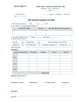 Mẫu Kế hoạch đăng tuyển