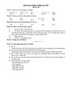 Đáp án môn Kinh tế quốc tế - Đáp án đề số 20