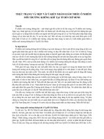 Thực trạng và một vài ý kiến nhằm giảm thiểu ô nhiễm môi trường không khí tại tp.hồ chí minh