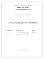 Các sản phẩm dầu mỡ trên thị trường 