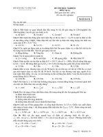 Đề thi thử đại học vật lý 1