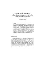 Trung quốc vào wto (tổ chức thương mại thế giới) Cơ hội và thử thách