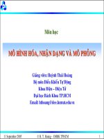 Mô Hình Hóa Nhận Dạng và Mô Phỏng - Chương 1
