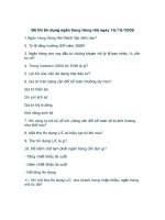 Đề thi vào ngân hàng - Tín dụng MSB