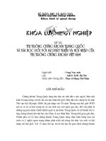 Thị trường chứng khoán Trung Quốc và Bài học cho sự phát triển và hội nhập thị trường chứng khoán Việt Nam