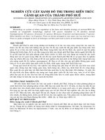 Nghiên cứu cây xanh đô thị trong kiến trúc cảnh quan của thành phố huế