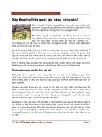 Xây thương hiệu quốc gia bằng nông sản? 