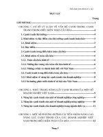 Vấn đề cạnh tranh và nâng cao năng lực cạnh tranh của doanh nghiệp Việt Nam trong điều kiện toàn cầu hóa.doc