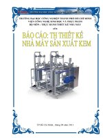  báo cáo Thiết Kế Nhà Máy Sản Xuất Kem Que
