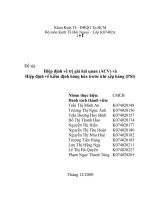 Hiệp định về trị giá hải quan (ACV) và Hiệp định về kiểm định hàng hóa trước khi xếp hàng (PSI).doc