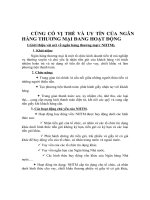 CỦNG CỐ VỊ THẾ VÀ UY TÍN CỦA NGÂN HÀNG THƯƠNG MẠI ĐANG HOẠT ĐỘNG.doc