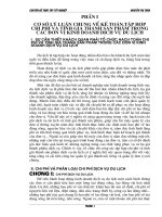 Tổ chức công tác kế toán tập hợp chi phí (chi phí sản xuất) và tính giá thành (giá thành sản phẩm) hoạt động kinh doanh buồng ngủ ở Công ty Khách sạn Du lịch Kim Liên.DOC