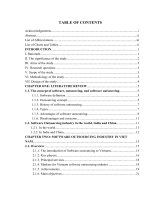 current situation of outsourcing development, a number of favorable factors promoting this industry as well as analysis of outsourcing activities FPT Software.doc
