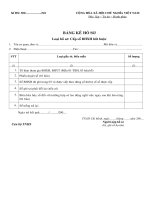 Bảng kê hồ sơ cấp duyệt sổ bảo hiểm xã hội 301