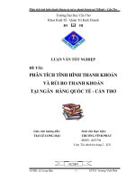 Luận văn tốt nghiệp về phân tích tình hình thanh khoản tại Ngân hàng quốc tế Cần Thơ