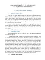 kinh nghiêm quốc tế về chứng khoán và thị trường chứng khoán