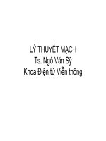 Lý thuyết mạch - Chương 1: Các khái niệm cơ bản về mạch điện