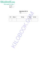 Danh mục vật tư