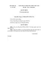 Quyết định cho thôi việc (dành cho các tổ chức kinh tế). 